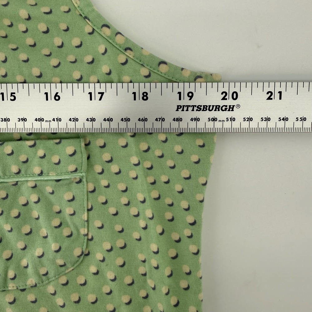 Vera Bradley Womens Pajama Set Green Polka Dot Tank Top Shorts Sz L Cotton Blend - Picture 5 of 8